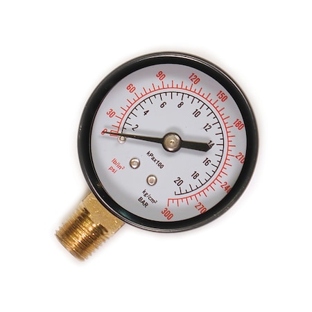 Primefit 0-300 PSI 1/4" NPT Pressure Gauge (Bottom Mount) PG300B14